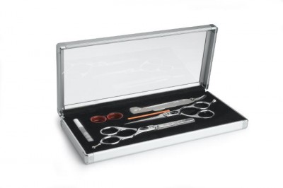 SIBEL Centrax Kit set pravácky - nožičky + efilačné nožnice + britva