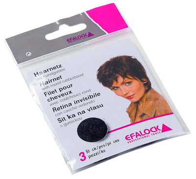 EFALOCK sieťka na vlasy s gumičkou 3 ks, čierna