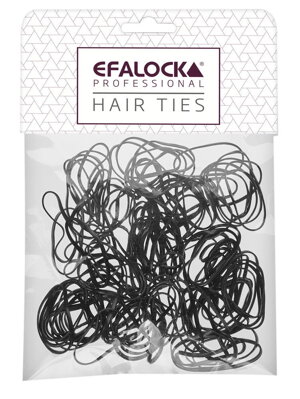 EFALOCK silikónové gumičky do vlasov Rasta čierne 100 ks