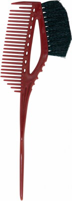 Y.S. PARK 640 štetec na farbenie vlasov s hrebeňom červený - 230 mm