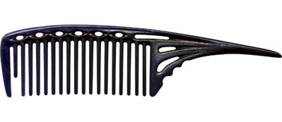 Y.S. PARK 603 hrebeň pre umývanie a farbenie vlasov čierny so špičkou - 220 mm
