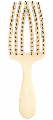 OLIVIA GARDEN Finger Brush Mini Yellow kefa na vlasy masážna 6-radová malá