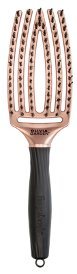 OLIVIA GARDEN Finger Brush kefa na vlasy masážna 6-radová stredná Bronze