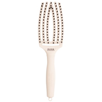 OLIVIA GARDEN Finger Brush kefa na vlasy masážna 6-radová stredná Edelweiss