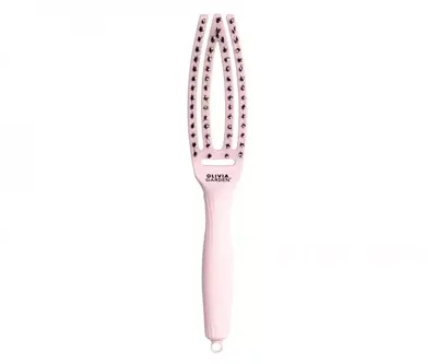 OLIVIA GARDEN Finger Brush kefa na vlasy masážna 4-radová malá Pastel Pink