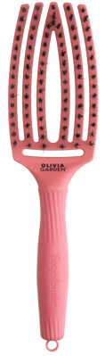 OLIVIA GARDEN Finger Brush kefa na vlasy masážna 6-radová stredná Maple
