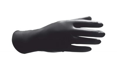 HERCULES Black Touch ochranné rukavice nepúdrované latexové 10 ks "S" čierne