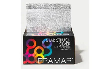 FRAMAR Star Struck Silver alu-fólia so špeciálnym povrchom 500 listov šírka 13 cm x dĺžka 28 cm