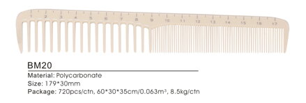 BIFULL hrebeň 08 na vlasy s mierkou 17 cm