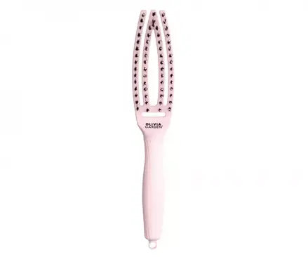 OLIVIA GARDEN Finger Brush kefa na vlasy masážna 4-radová malá Pastel Pink