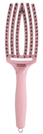 OLIVIA GARDEN Finger Brush kefa na vlasy masážna 6-radová stredná Pearl Pink
