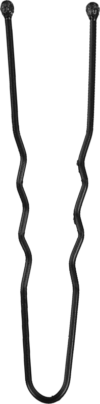 SIBEL vlásenky zvlnené s guličkou na konci 25 ks čierne 50 mm