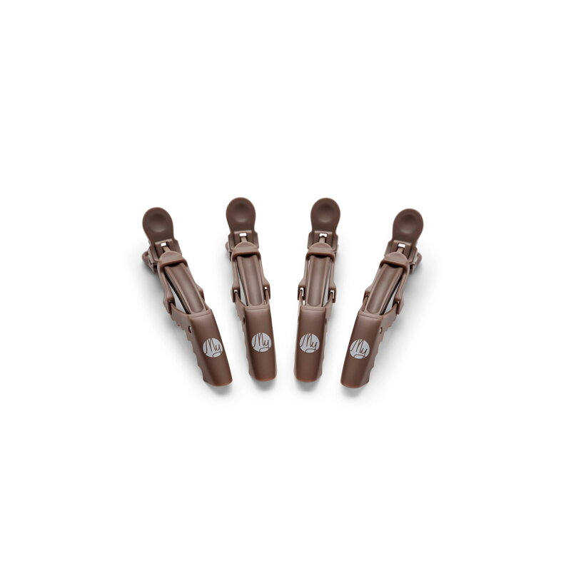 MY štipce Jawclip Coffe Brown 4 ks - dĺžka 9 / 11,5 cm
