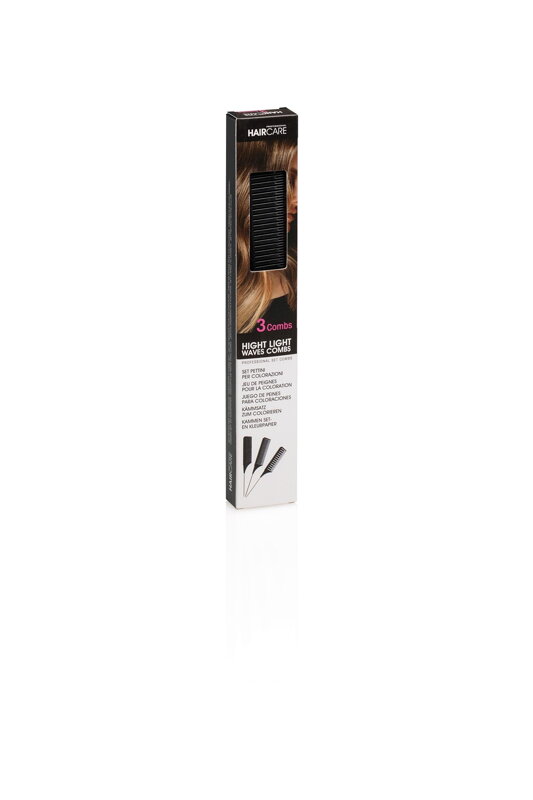 HAIR CARE set 3 ks melírovacích hrebeňov na vlasy