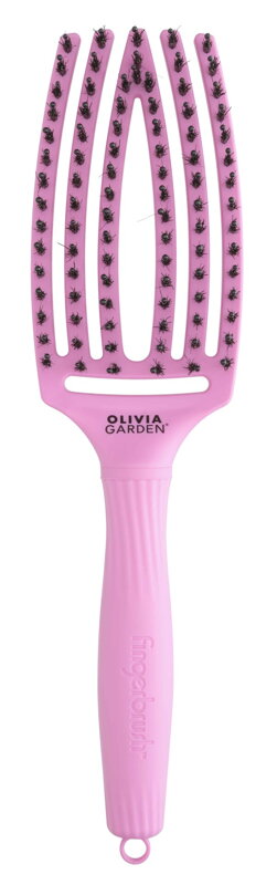 OLIVIA GARDEN Finger Brush Think Pink Tokyo kefa na vlasy masážna 6-radová stredná