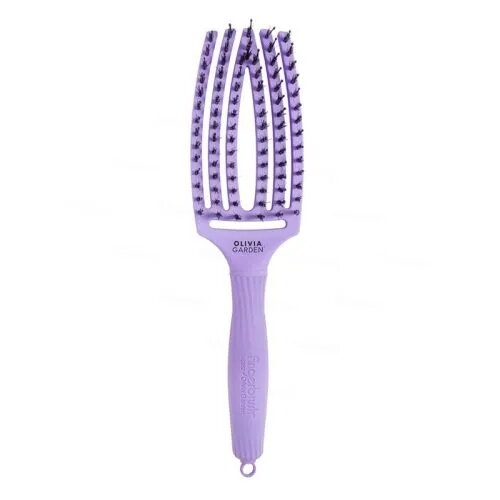 OLIVIA GARDEN Finger Brush Lavender kefa na vlasy masážna 6-radová stredná
