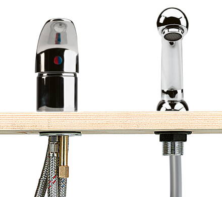 SIBEL kompletná batéria pre umývacie boxy chrómovaná (pre profesionálnu montáž)