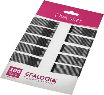 EFALOCK sponky Chevalier rovné 100 ks čierne 5 cm