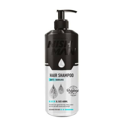 NISHMAN Hair Shampoo Anti Hairloss 480 ml
