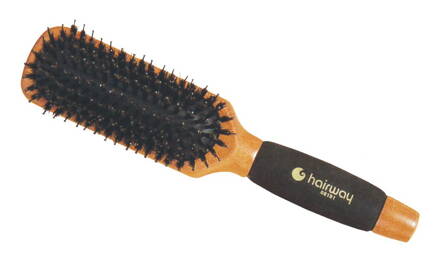 HAIRWAY kefa na vlasy oválna malá, diviačie štetiny & nylon 9 radová
