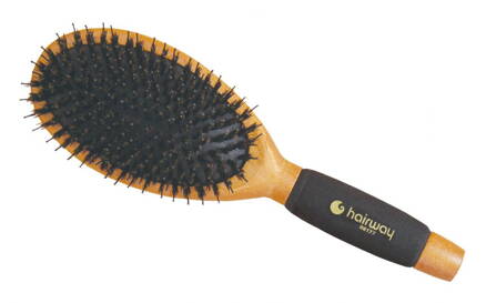 HAIRWAY kefa na vlasy oválna veľká, diviačie štetiny & nylon 13 radová