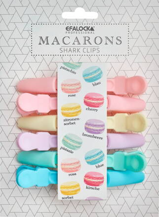 EFALOCK Macarons Sharkclips Pastell 6 ks