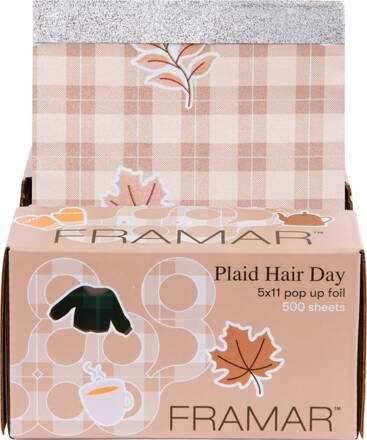 FRAMAR Plaid Hair Day alu-fólia so špeciálnym povrchom 500 listov šírka 13 cm x dĺžka 28 cm