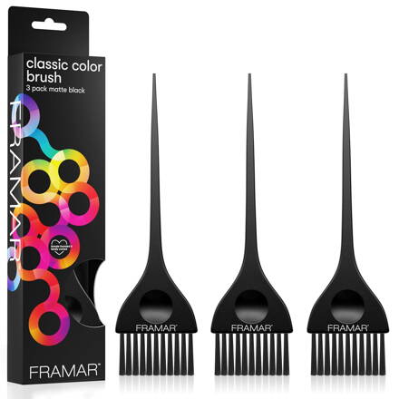 FRAMAR Classic Color Brush set 3 ks štetec na farbenie vlasov čierny šírka 5 cm