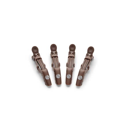 MY štipce Jawclip Coffe Brown 4 ks - dĺžka 9 / 11,5 cm