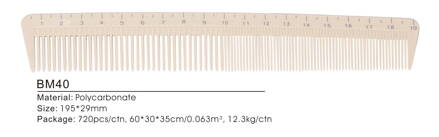 BIFULL hrebeň 10 na vlasy s mierkou 19,5 cm