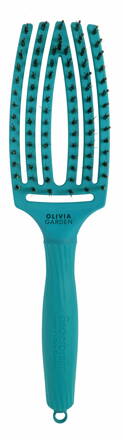 OLIVIA GARDEN Finger Brush Blue Lagoon kefa na vlasy masážna 6-radová stredná 