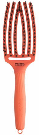 OLIVIA GARDEN Finger Brush Orange Spritz kefa na vlasy masážna 6-radová stredná