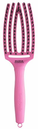 OLIVIA GARDEN Finger Brush Pink Granita kefa na vlasy masážna 6-radová stredná