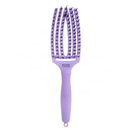 OLIVIA GARDEN Finger Brush kefa na vlasy masážna 6-radová stredná Lavender