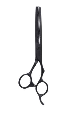 OLIVIA GARDEN Silk Cut Pro Matt Black 6,35&quot; efilačné kadernícke nožnice 35 zubov