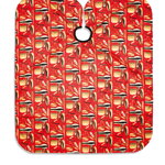 HAIR CARE pláštenka Twin Red 140 x 160 cm uchytenie okolo krku na cvočky