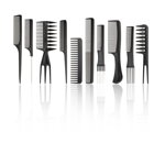 HAIR CARE set hrebeňov na vlasy 10 ks čierny HAIR CARE set hrebeňov na vlasy 10 ks čierny