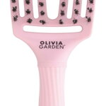 OLIVIA GARDEN Finger Brush set 12 ks kefa na vlasy masážna 6-radová stredná rôzne farby
