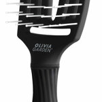 OLIVIA GARDEN Finger Brush na vlasy masážna 6-radová stredná (iba plastové piny) 