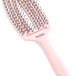 OLIVIA GARDEN Finger Brush Pink Double Bristles kefa na vlasy masážna 6-radová stredná dvojité plastové piny 